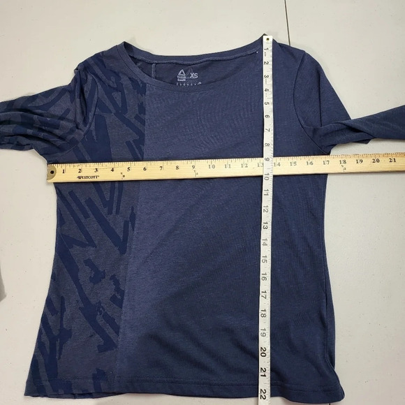 REEBOK Crossfit Burnout Long Sleeve Tee Blue Sz XS - Picture 11 of 12